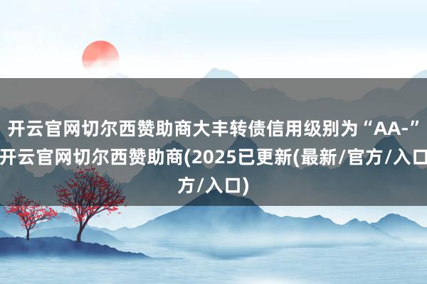 开云官网切尔西赞助商大丰转债信用级别为“AA-”-开云官网切尔西赞助商(2025已更新(最新/官方/入口)
