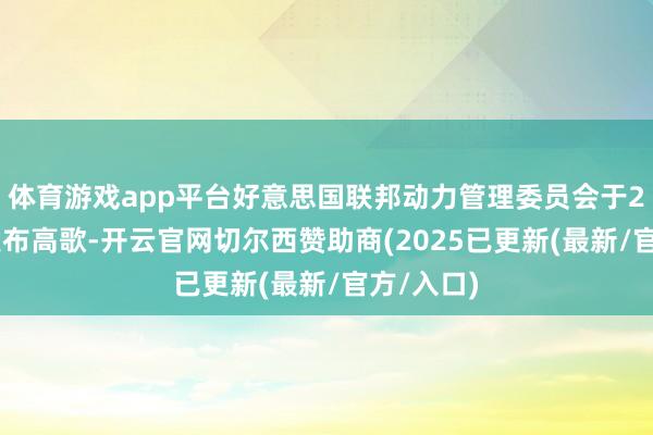 体育游戏app平台好意思国联邦动力管理委员会于2月11日发布高歌-开云官网切尔西赞助商(2025已更新(最新/官方/入口)