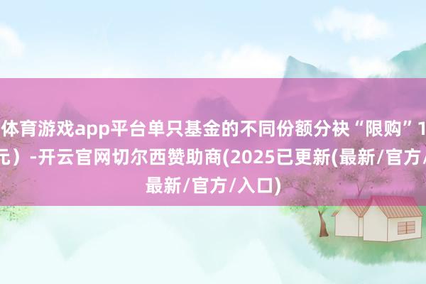 体育游戏app平台单只基金的不同份额分袂“限购”100万元）-开云官网切尔西赞助商(2025已更新(最新/官方/入口)
