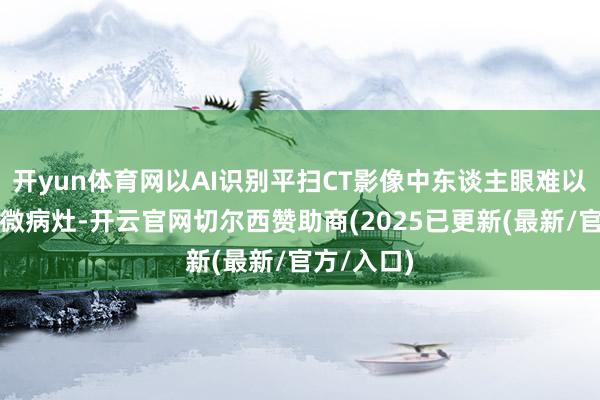 开yun体育网以AI识别平扫CT影像中东谈主眼难以察觉的隐微病灶-开云官网切尔西赞助商(2025已更新(最新/官方/入口)