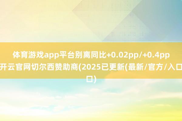 体育游戏app平台别离同比+0.02pp/+0.4pp-开云官网切尔西赞助商(2025已更新(最新/官方/入口)